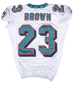 2006 Ronnie Brown Game Used Miami Dolphins Road Jersey Photo Matched To 3 Games (NFL-PSA/DNA)